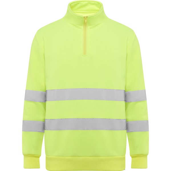 Sudadera media cremallera de alta visibilidad