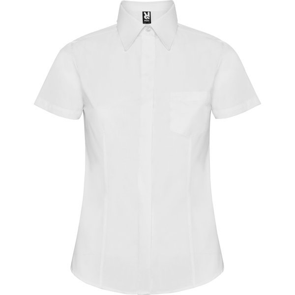 Camisa manga corta mujer entallada