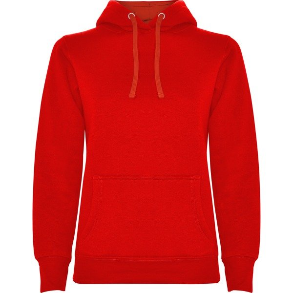 Sudadera femenina de algodón con gorro y bolsillo