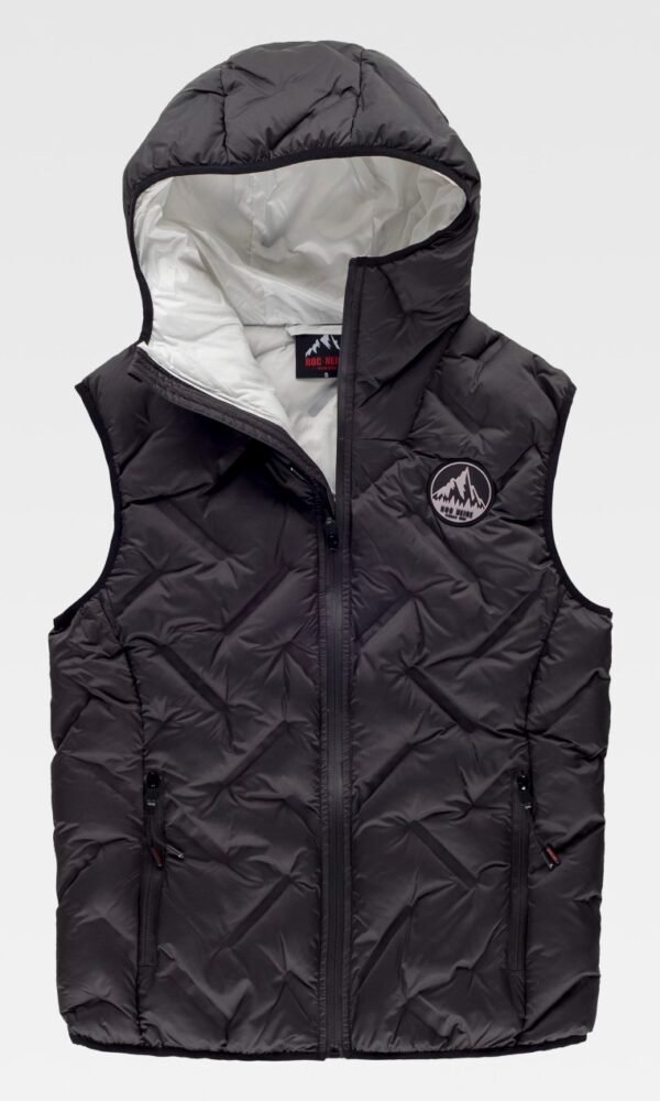 Chaleco sin mangas acolchado y con gorro